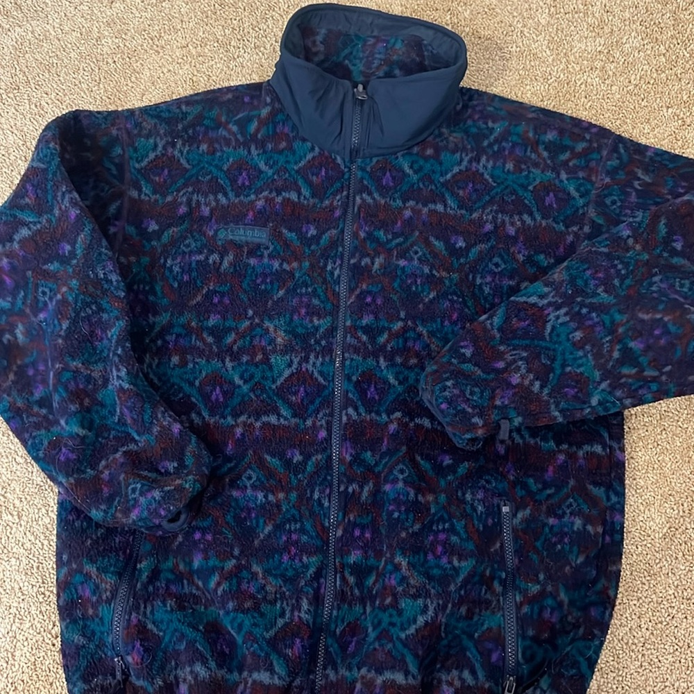 Columbia Blue and Purple Patterned Jacket